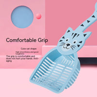 HKM-5340221 Large Plastic Cat Litter Scoop - Pink, Green, Blue, 28x12.5cm