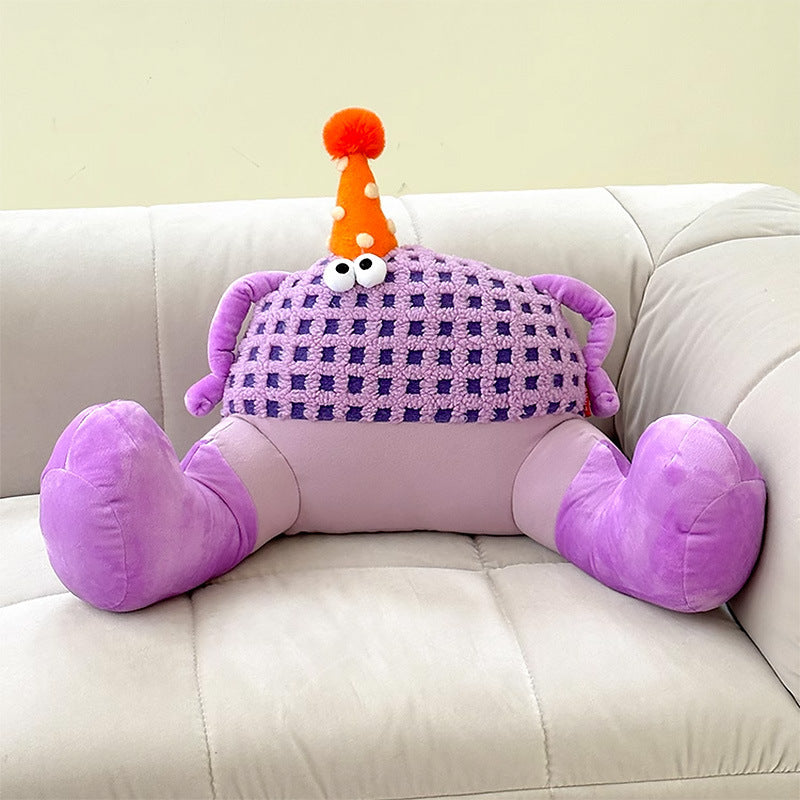 HKM-534099 Cartoon Reading Pillow for Dormitory Sofa - Available in Purple, Green, Blue, Pink