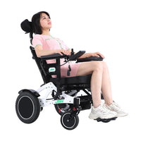 HKM-534163 Folding Power Wheelchair with Dual Brushless Motors, 250W, 140KG Capacity, 20km Driving Range