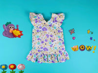 HKM-5342781 Floral Pet Skirt in Blue, Pink, and Purple for Dogs - Multiple Sizes Available