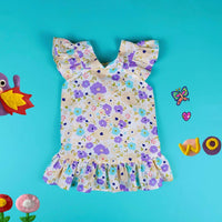 HKM-5342781 Floral Pet Skirt in Blue, Pink, and Purple for Dogs - Multiple Sizes Available