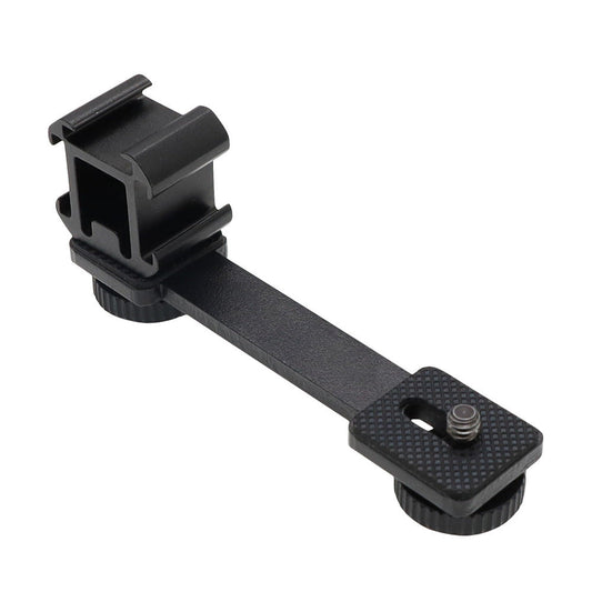 HKM-534355 Three-Head Hot Shoe Bracket for Camera and Flash, Aluminum Alloy Construction, Maximum Load 2 kg