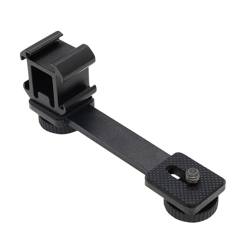 HKM-534355 Three-Head Hot Shoe Bracket for Camera and Flash, Aluminum Alloy Construction, Maximum Load 2 kg