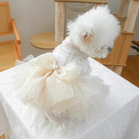 HKM-5343805 Elegant Dog Tulle Tutu Skirt Wedding Dress for Pets - Available in Multiple Sizes