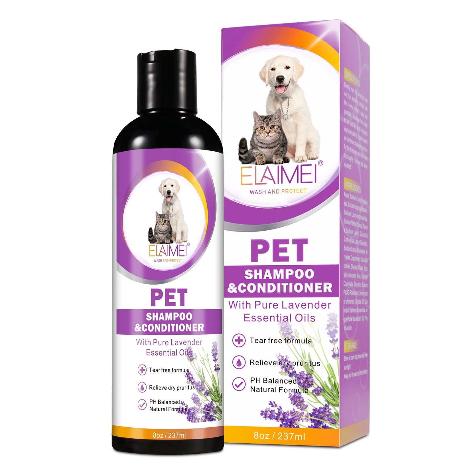 HKM-5344061 Dual-Action Anti-Hair Pet Shampoo for Hair Protection and Beautification - 200-500ml