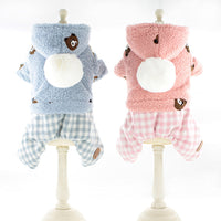 HKM-5344573 Plush Warm Dog Apparel for All Sizes in Pink and Blue