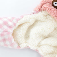 HKM-5344573 Plush Warm Dog Apparel for All Sizes in Pink and Blue