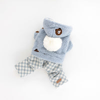 HKM-5344573 Plush Warm Dog Apparel for All Sizes in Pink and Blue