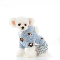 HKM-5344573 Plush Warm Dog Apparel for All Sizes in Pink and Blue