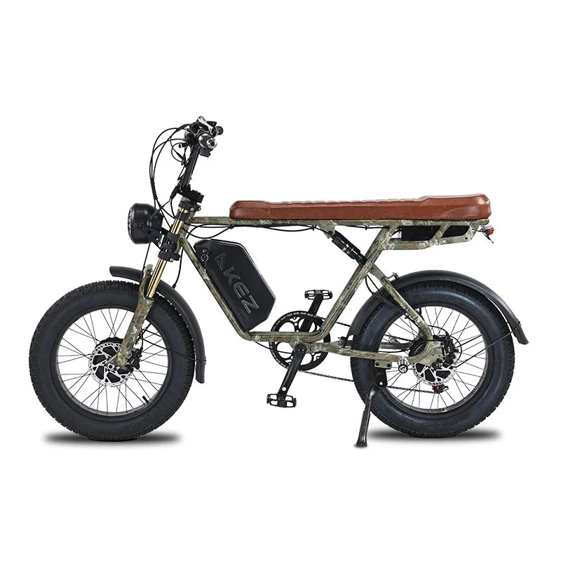 HKM-534611 Electric Mountain Fat Bike with 1500W Motor and 26Ah Lithium Battery, 20-Inch Wheels, 7-Speed Gear System