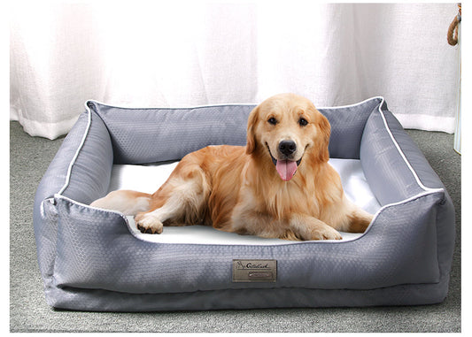 HKM-5346237 Removable Dark Grey Pet Litter Bed with Non-Stick Kennel for Dogs and Cats