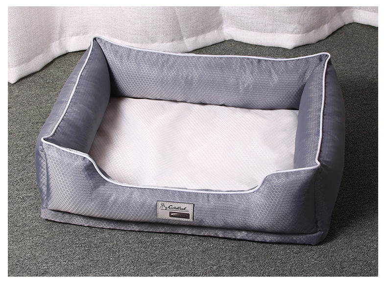 HKM-5346237 Removable Dark Grey Pet Litter Bed with Non-Stick Kennel for Dogs and Cats