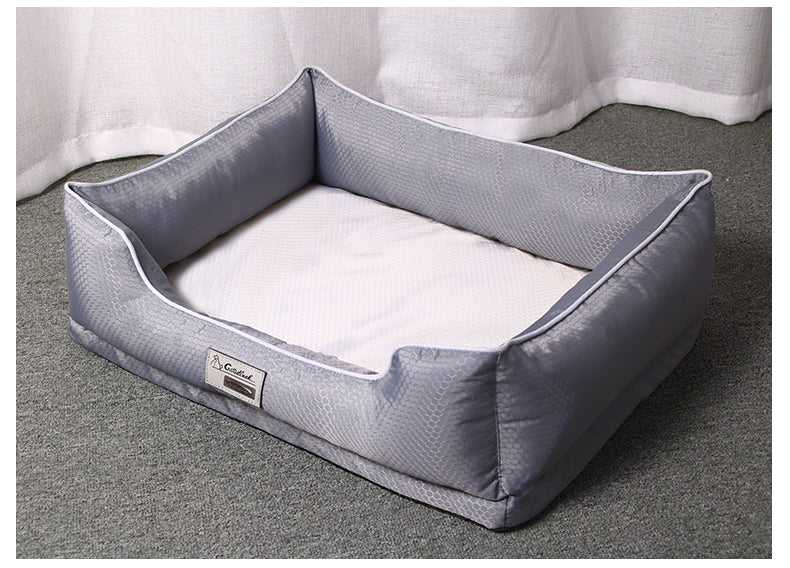HKM-5346237 Removable Dark Grey Pet Litter Bed with Non-Stick Kennel for Dogs and Cats
