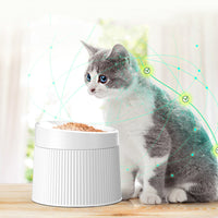 HKM-5348157 Geometric Double Cat Bowl ¨C A5 Food Grade Melamine, ¦Õ194 * h145mm