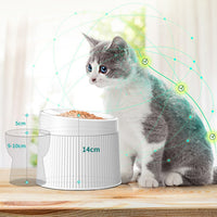 HKM-5348157 Geometric Double Cat Bowl ¨C A5 Food Grade Melamine, ¦Õ194 * h145mm
