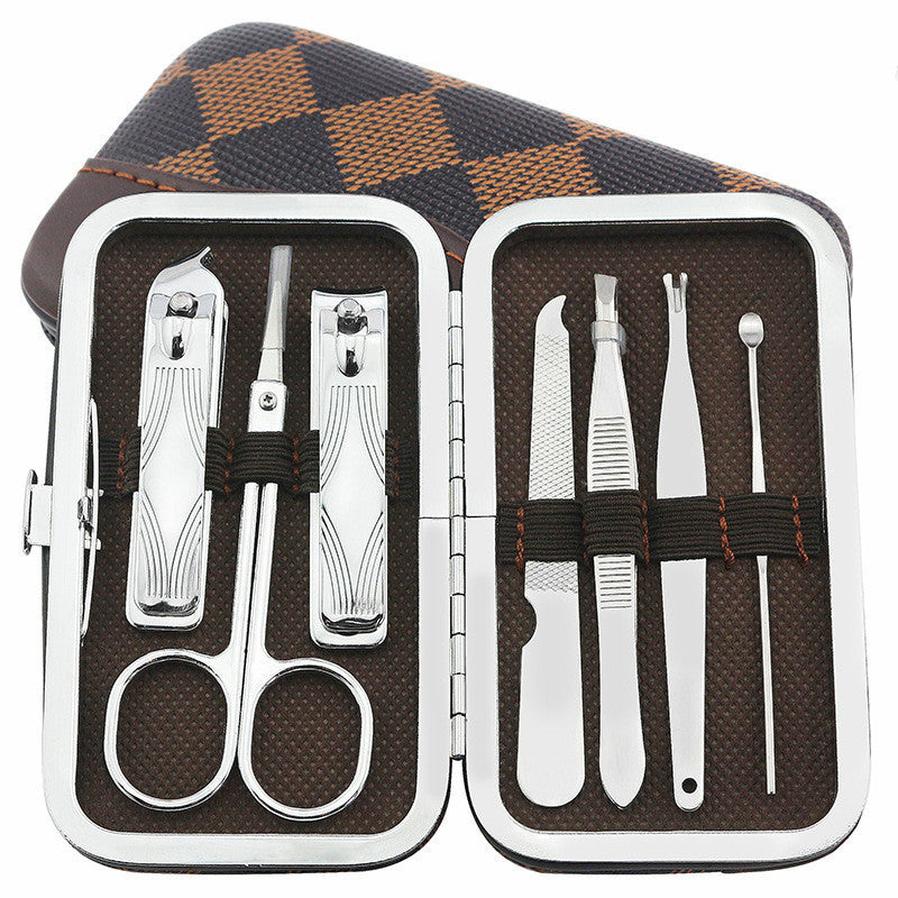 HKM-534931 7-Piece Stainless Steel Personal Care Nail Clipper Set with Carrying Pouch