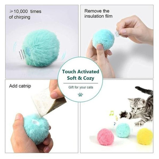 HKM-5349437 Interactive Pet Toy Ball with Animal Sounds for Cats and Dogs