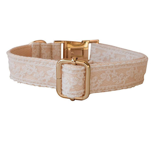 HKM-534995 Designer Pet Collar with Bow and Metal Buckle - Adjustable Cotton Leash Set for Dogs (S, M, L, XL)