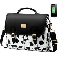 HKM-534995 Waterproof Crossbody Laptop Briefcase with USB Port for Office and Travel