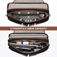 HKM-534995 Waterproof Crossbody Laptop Briefcase with USB Port for Office and Travel
