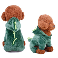 HKM-5350333 Coral Velvet Dog Clothing with Cartoon Designs - Elk, Cow, Dinosaur, Frog, and More