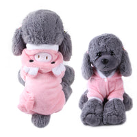 HKM-5350333 Coral Velvet Dog Clothing with Cartoon Designs - Elk, Cow, Dinosaur, Frog, and More