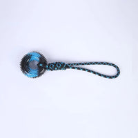 HKM-5350589 Interactive Molar Bite Resistance Double Color Rope Dog Toy with Hand Pull - 48x12.5cm