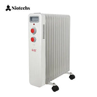 HKM-535059 Electric Oil Filled Radiator Heater - Adjustable Thermostat, 9 to 15 Fins, 1500W, Portable Design for Home & Outdoor Use