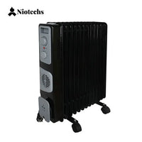 HKM-535059 Electric Oil Filled Radiator Heater - Adjustable Thermostat, 9 to 15 Fins, 1500W, Portable Design for Home & Outdoor Use