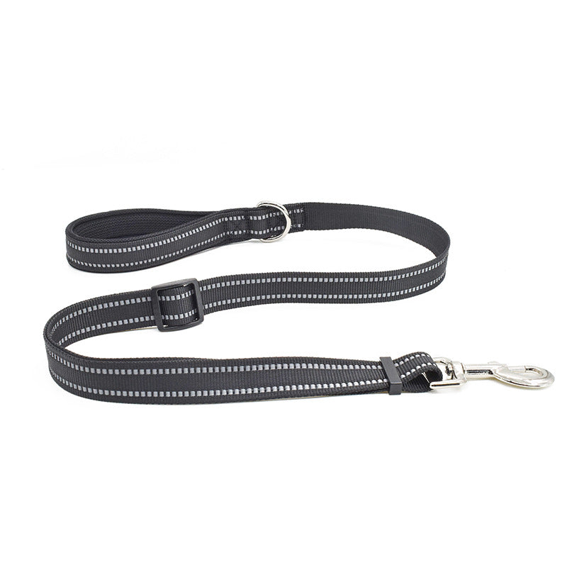 HKM-5351741 Reflective Dog Harness for Small to Large Dogs - Adjustable Chest Strap with Traction Belt