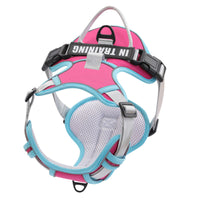 HKM-5351741 Reflective Dog Harness for Small to Large Dogs - Adjustable Chest Strap with Traction Belt