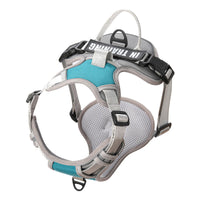 HKM-5351741 Reflective Dog Harness for Small to Large Dogs - Adjustable Chest Strap with Traction Belt