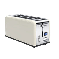 HKM-535187 Custom Retro Stainless Steel 4-Slice Electric Pop-up Toaster with Grill