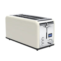 HKM-535187 Custom Retro Stainless Steel 4-Slice Electric Pop-up Toaster with Grill