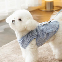 HKM-5352509 Cozy Two-Legged Down Jacket for Small to Medium Dogs and Cats with Heart Patterns