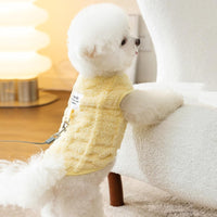 HKM-5352509 Cozy Two-Legged Down Jacket for Small to Medium Dogs and Cats with Heart Patterns