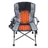 HKM-535315 Portable Heated Outdoor Folding Bean Bag Chair for Camping, Fishing, and Stadium Use