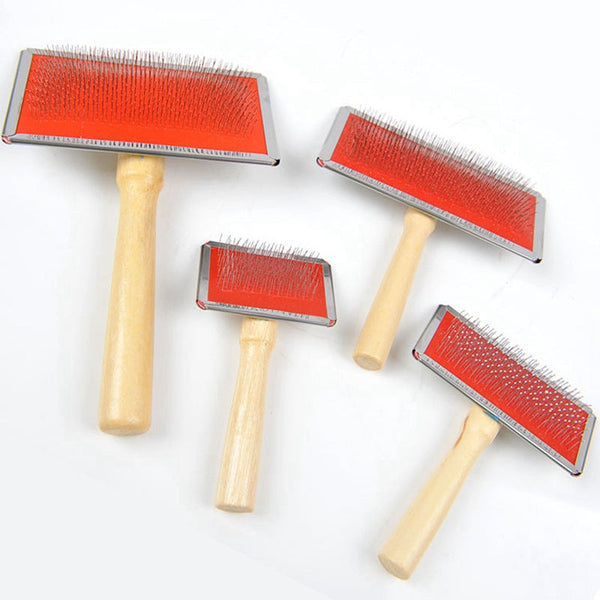 HKM-5353533 Wooden Pet Needle Comb for Dog Grooming - Multiple Sizes Available