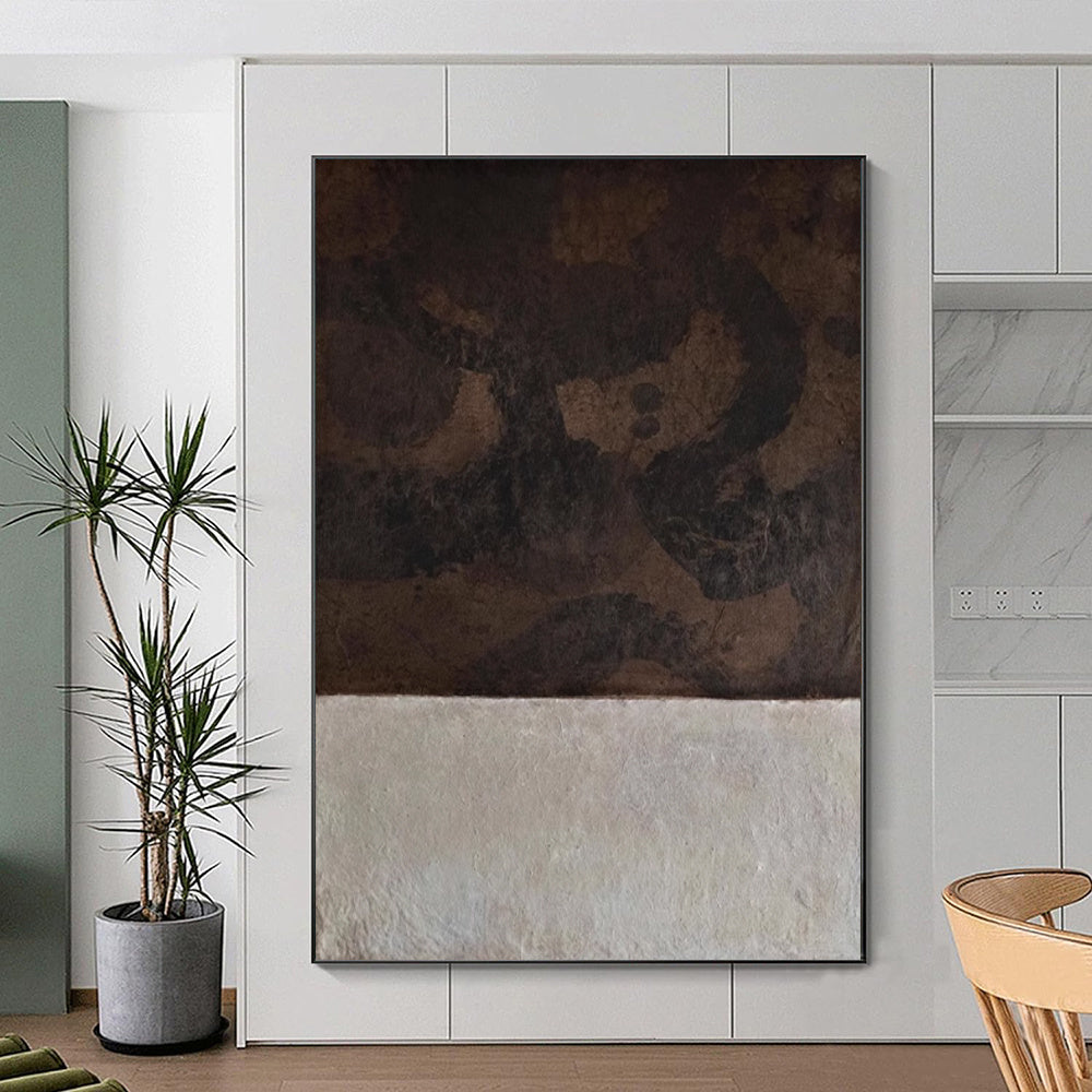 HKM-535379 Handmade Abstract Oil Painting Canvas Art for Living Room Decoration - Unframed and Rolled