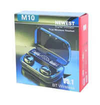 HKM-535443 True Wireless Earphones M10 - Waterproof Stereo Bass Headset with LED Digital Display for Music and Gaming