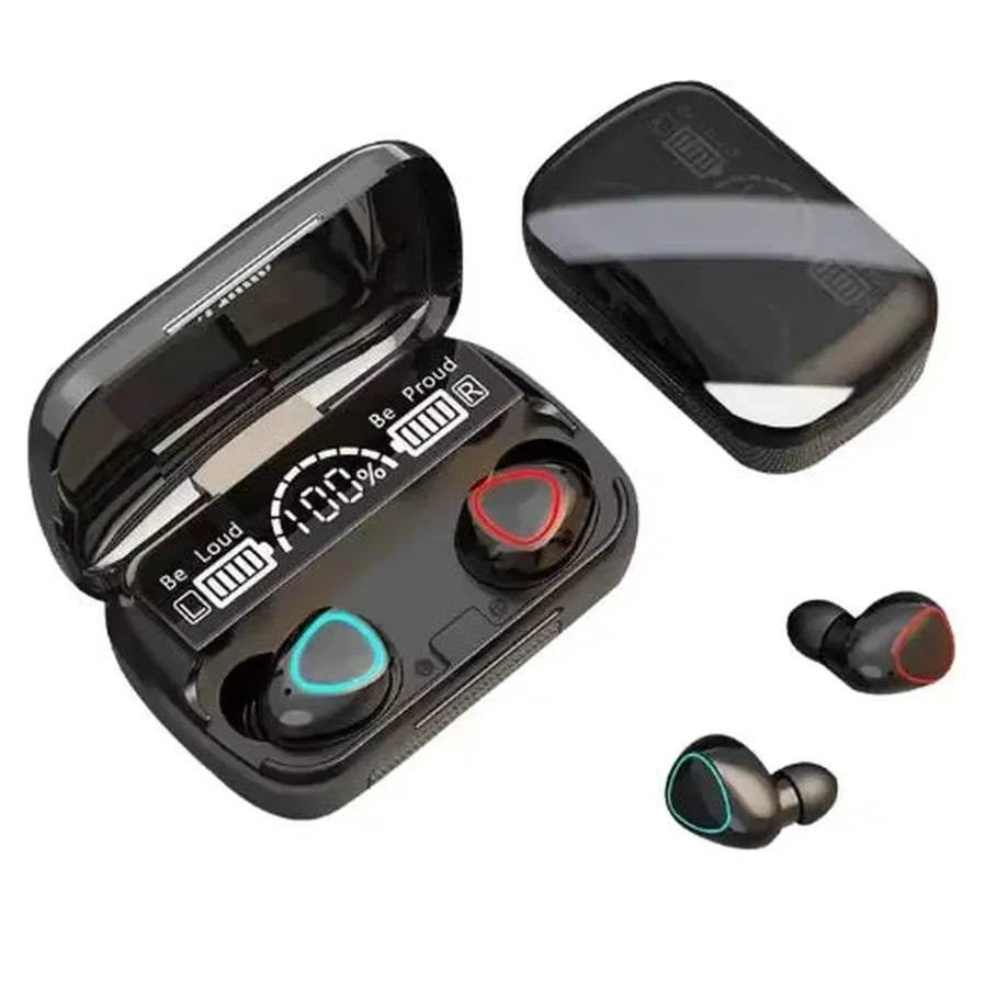 HKM-535443 True Wireless Earphones M10 - Waterproof Stereo Bass Headset with LED Digital Display for Music and Gaming