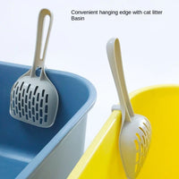 HKM-5355197 Self-Cleaning Cat Litter Scoop with Base - Plastic Litter Shovel for Easy Cleaning