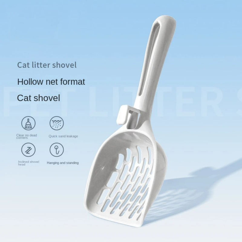 HKM-5355197 Self-Cleaning Cat Litter Scoop with Base - Plastic Litter Shovel for Easy Cleaning