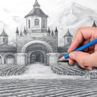 HKM-535571 35-Piece Sketch and Drawing Kit with Graphite Pencils, Erasers, and Accessories for Art Students