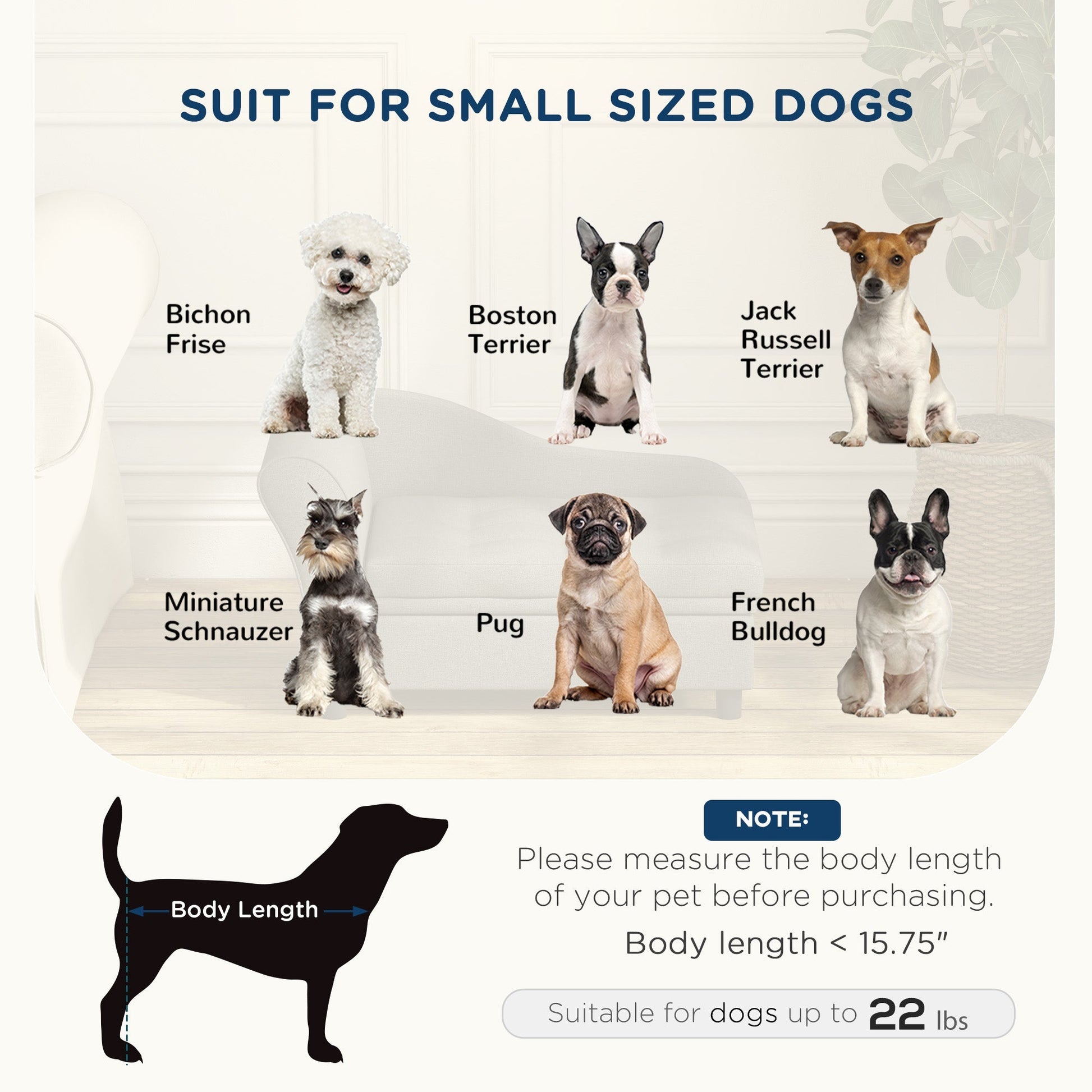 HKM-5356349 Cozy Gray Pet Sofa for Small Dogs with Under-Seat Storage and Comfortable Cushion