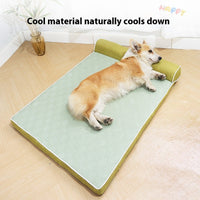 HKM-5357757 Cool Comfort Dog Sleeping Mat for All Seasons - Green, Gray, Blue Options