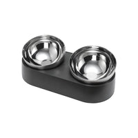 HKM-5357885 Stainless Steel Pet Feeder with Double and Single Bowls & Bowl Mat