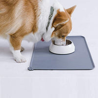 HKM-5357885 Stainless Steel Pet Feeder with Double and Single Bowls & Bowl Mat