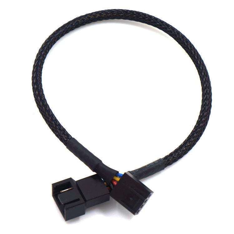 HKM-535827 Four-pin Extension Cable for CPU Fans - 27cm Length with Copper Plating for Radiator & Temperature Control
