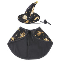 HKM-535827 Halloween Cloak and Hat Set for Pets - Stylish Costume for Dogs and Cats